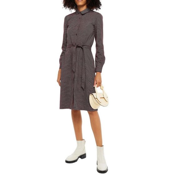 A.P.C. Striped Cotton Shirt Dress - Picture 1 of 14